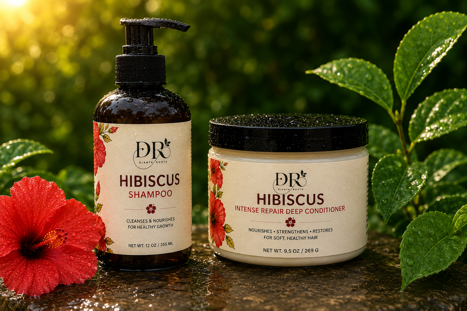 Djanta Roots HIBISCUS shampoo & conditioner